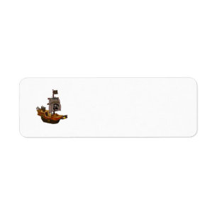 Etiqueta de Avery do navio de pirata