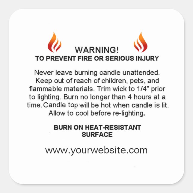 Etiqueta de Aviso de Risco de Vela (Frente)