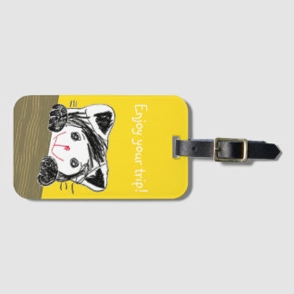 ETIQUETA DE BAGAGEM ひょっこりネコちゃん