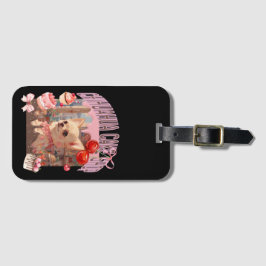 Etiqueta De Bagagem チワワのケーキ屋さん、スイーツ、子犬、リボン、cherry,girly好きのための