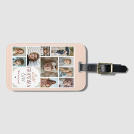 Etiqueta De Bagagem 10 Colagem Fotográfica Melhor Vovó Nunca