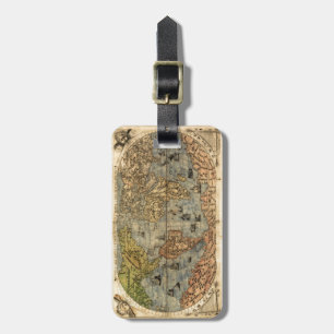 Etiqueta De Bagagem 1565 Mapa Antigo do Mundo de Forlani Cartografia V
