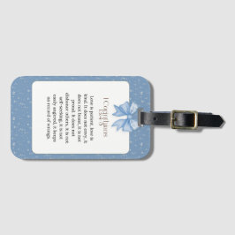 Etiqueta De Bagagem 1 corinthians 13 4 5, love is patient love is kind