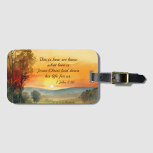 Etiqueta De Bagagem 1 João 3:16 Jesus pôs sua vida para nós Bíblia