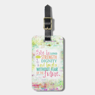 Etiqueta De Bagagem 31:25 artístico dos provérbio