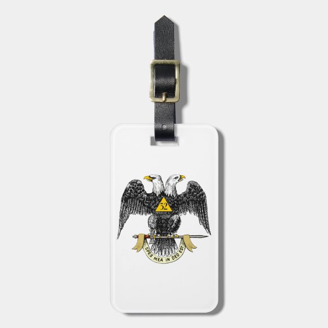 Etiqueta De Bagagem 32nd Degree Scottish Rite Double Headed Eagles (Frente Vertical)