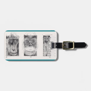 Etiqueta De Bagagem 3 macacos Chineses Ano Novo 2016 Etiqueta de Bagag