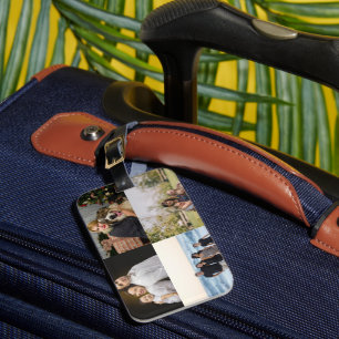 Etiqueta De Bagagem 4 Colagem de Fotos da Família Personalizado