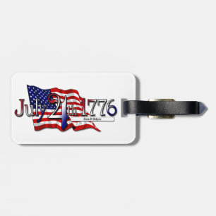 Etiqueta De Bagagem 4 de julho de 1776 Estrelas e Stripes