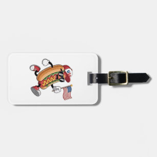 Etiqueta De Bagagem 4 de julho, Hotdog American Independence 1776