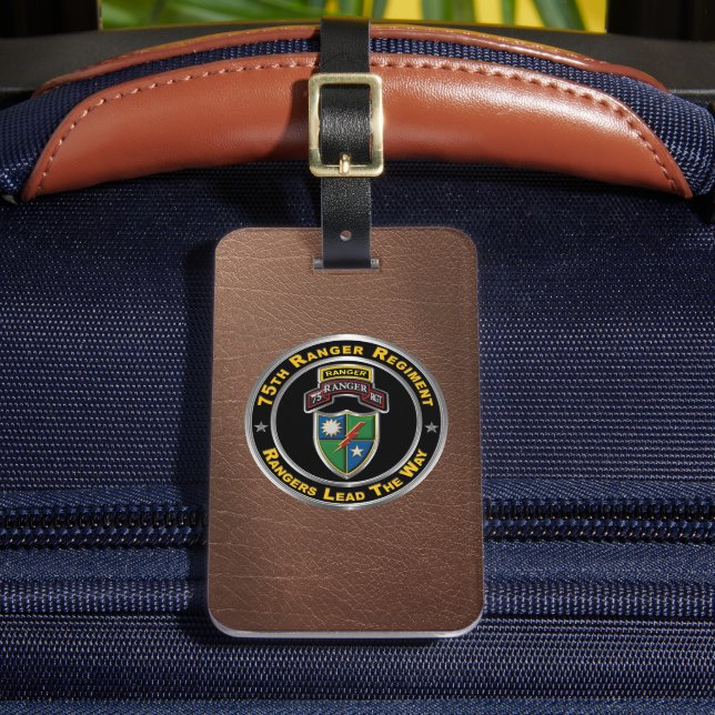 Etiqueta De Bagagem 75º Regimento Ranger  (Frente Insitu 2)