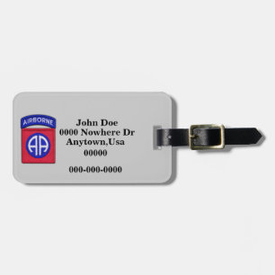 Etiqueta De Bagagem 82nd Tag da bagagem do remendo da divisão
