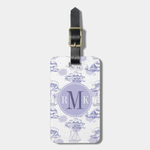 Etiqueta De Bagagem A aguarela acena & envia o teste padrão