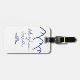 Etiqueta De Bagagem A aventura espera coração da montanha azul adicion