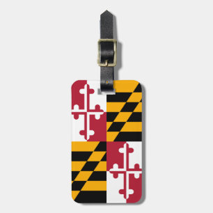 Etiqueta De Bagagem A bandeira do estado de Maryland colore o acento