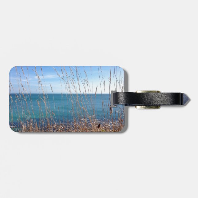 Etiqueta De Bagagem A bela Grama e Mar (Traseira Horizontal)