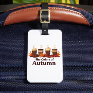 Etiqueta De Bagagem A cor do outono Pumpkin Spice Coffee Fall