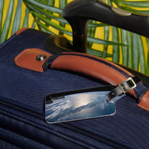 Etiqueta De Bagagem A Estação Espacial Internacional Acima Do Atlântic