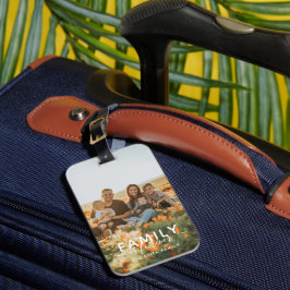 Etiqueta De Bagagem A Família Tem Foto Personalizada Para Sempre
