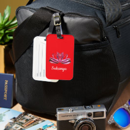 Etiqueta De Bagagem A flor de lótus personalizada