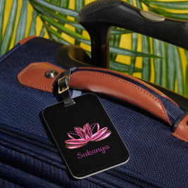 Etiqueta De Bagagem A flor de lótus personalizada