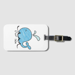 Etiqueta De Bagagem A FRIENDLY WHALE IN HIS SEA Luggage Tag