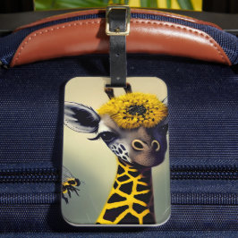 Etiqueta De Bagagem A Girafa Bombus Arte Digital Caprichosa  