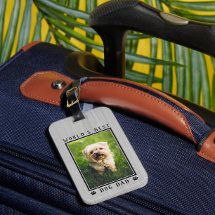 Etiqueta De Bagagem A melhor pata de Pai de cachorro do mundo imprime 