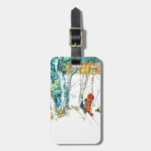 Etiqueta De Bagagem A Mulher Puxa o Pau