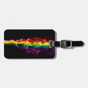 Etiqueta De Bagagem A pluma de vapor de energia cor de arco-íris do Sl