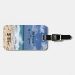 Etiqueta De Bagagem A Praia me chama de Paraíso Tropical