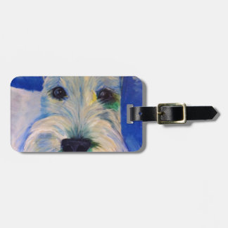 Etiqueta De Bagagem A REGRA do Schnauzer branco!