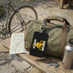 Etiqueta De Bagagem A Vida É Tudo Sobre Motivação de Ciclismo em Equil