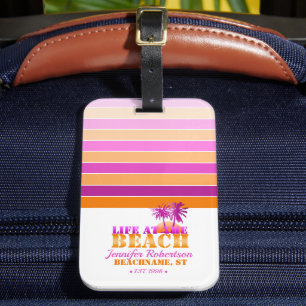 Etiqueta De Bagagem A vida na praia personalizada