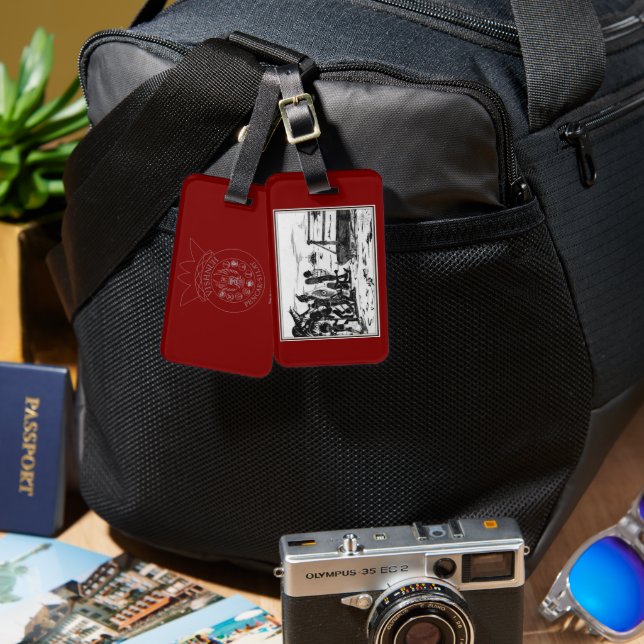 Etiqueta De Bagagem Aan land tekening (Frente e verso)