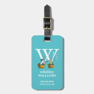 Etiqueta De Bagagem ABC do Dr. Seuss: Letra W - White Adicione seu n