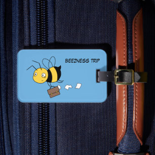 Etiqueta De Bagagem Abelha de Beezness, abelha forçada cansado que