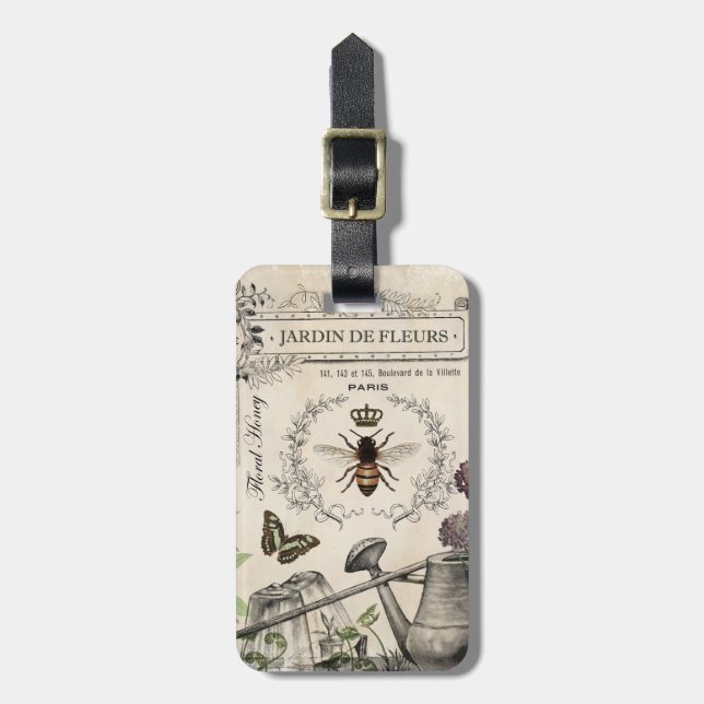 ETIQUETA DE BAGAGEM ABELHA FRANCESA (Frente Vertical)