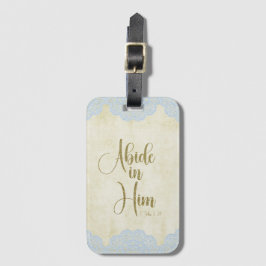 Etiqueta De Bagagem Abide in Him Scripting Cote