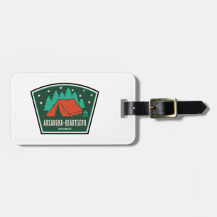 Etiqueta De Bagagem Absaroka - Campanha de Beartooth Wilderness Montan