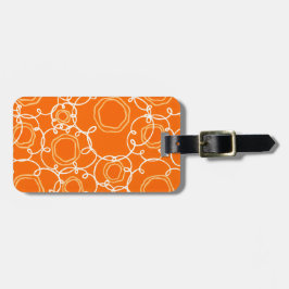 Etiqueta De Bagagem Abstract Floral Matrix (Orange) Fine Art