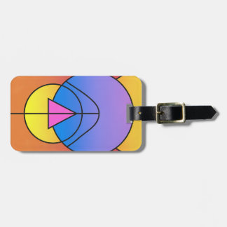 Etiqueta De Bagagem Abstract Geometric Circles Line Colorful Poster