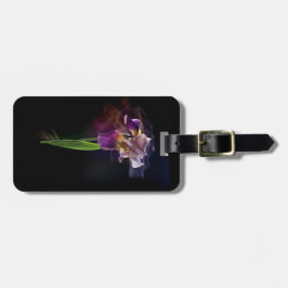 Etiqueta De Bagagem Abstract Iris Flower – Elegant Floral Art
