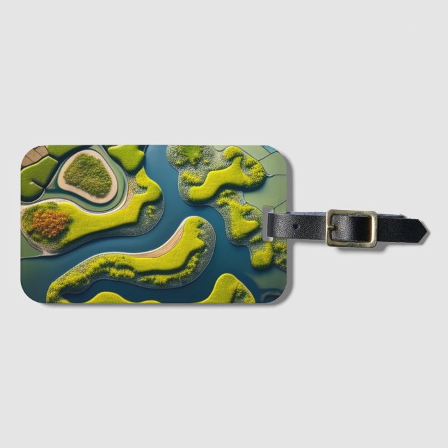 Etiqueta De Bagagem Abstract River Estuary (Frente Horizontal)