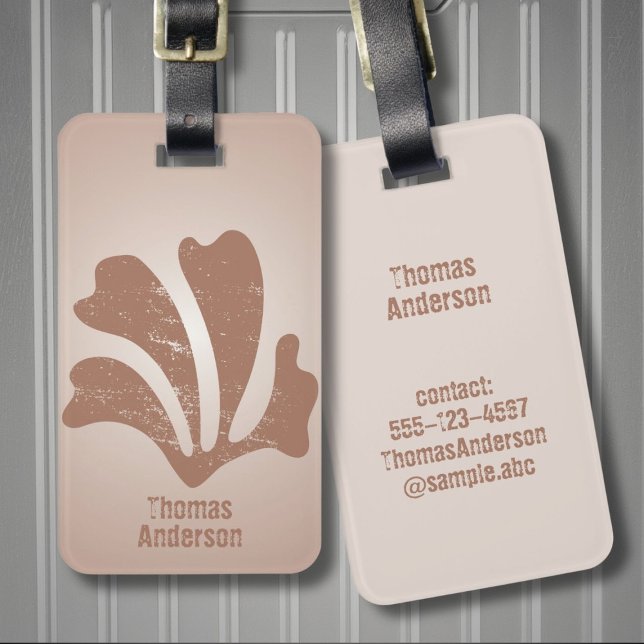 Etiqueta De Bagagem Abstrato Art Brown Algae, Kelp (Criador carregado)