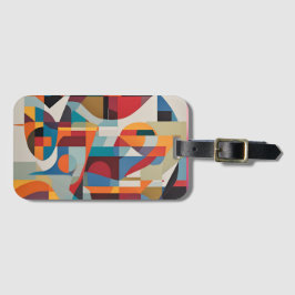 Etiqueta De Bagagem Abstrato Art vibrante - Desenho expressivo e color
