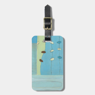 Etiqueta De Bagagem Abstrato Azul Ovo Parade