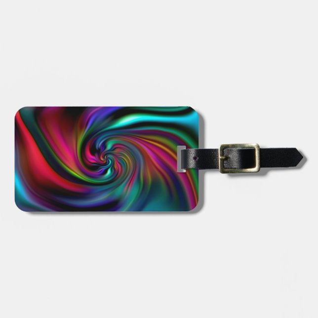 Etiqueta De Bagagem Abstrato Background Spirals Soft I (Frente Horizontal)