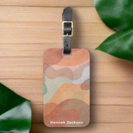 Etiqueta De Bagagem Abstrato de Aquarela Moderna Viagem Colorida Inici