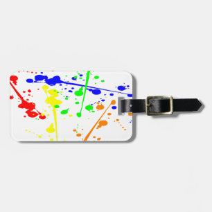 Etiqueta De Bagagem Abstrato de pintura esmagada colorida